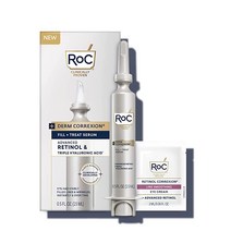 셀프피부관리 RoC Derm Correxion Fill Treat Advanced Retinol Serum 이마 주름 눈가 일레븐 팔자주름을 위한 히알루론산 함유 필러 트리트먼트, [05] 채우기 + 치료 리필