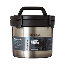 Stanley Adventure 스텐리 스테인리스 스틸 이중벽 진공 단열 캠핑 보온 밥통 2.8L, Stainless Steel, 3QTStanley