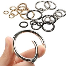 오링 O링 열쇠고리 카라비너 원형, 건블랙, 61mm 1개단위