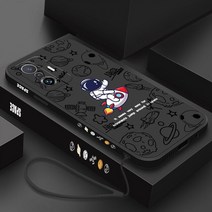 우주 비행사 실리콘 전화 케이스 샤오미 미 11 라이트 5G NE 후면 커버 12s 울트라 12x12s 10 프로 끈이 있, 07 For Mi 11 Pro, 03 A-YK000303