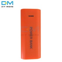 캔디 컬러 패션 5600mAh 2X 18650 USB 전원 은행 배터리 충전기 케이스 DIY 상자 휴대 전화 18650 리튬 DC 5V 1A, [01] 주황색