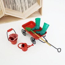 미니어처홈가드닝 수레 양동이set 모형집만들기 오비츠소품 사무실꾸미기 스트레스해소