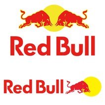 RED BULL 레드불 차량용 데칼 튜닝 스티커, 레드불오른쪽형, 대, 1개
