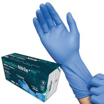 크린스킨니트릴플러스 100매 롱 일회용 고무장갑, 100개