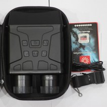 야투경 낚시 사냥 야시경 야간투시경 망원경 쌍안경 1080p hd 쌍안 적외선 야간 투시 장치 비디오 녹화 카메라가있는 줌 5x 주야간 이중 사용 300m, 64g 및 가방