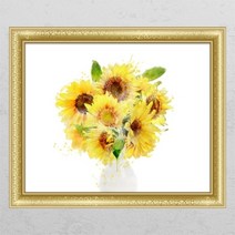 [바보사랑] 해바라기수채화일러_창문그림액자[꾸밈], 타입선택:A타입-내부창문형