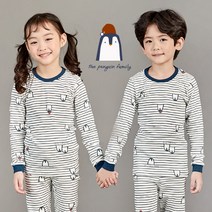 *세일*캐릭모아키즈 30수 유아내복 아동내의 주니어실내복 잠옷 깜찍펭귄
