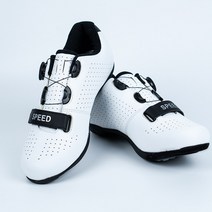 라르고 SPEED 평페달 신발 스피닝 자전거 MTB 로드 와이드 클릿 슈즈 느낌, 39(245mm), 화이트(VT-01)