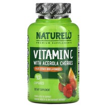 네츄렐로 NATURELO Vitamin C with Acerola Cherries Plus Citrus Bioflavonoids 90 Capsules 321149