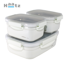 하츠 데코 스텐 밀폐용기 1번 세트 2개입 (0.65L 4개 + 1.5L 2개)