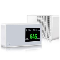 제네릭(Generic) 실내 공기 품질 테스터 CO2 분석기 감지기 모니터 오염 환기 미터 이산화탄소 리더 온도 습도 적외선(NDIR) 센서 ppm 판독 LCD 스크린의제네릭(Ge