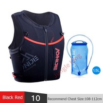 마라톤휴대폰조끼 마라톤조끼 핸드폰허리밴드 AONIJIE C9106 최신 10L 빠른 건조 스포츠 배낭 수화 팩 조끼 가방 지퍼 하이킹 러닝 마라톤 경주 6 크기, 사이즈10 1.5L Bladder