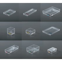사나다 아크릴 투명 트레이 클리어 케이스 정리함 문구 소품 펜 트레이, S-트레이