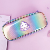 몰랑 반짝이는 사랑스런 캐릭터 포인트 파우치 펜슬케이스, 홀로그램