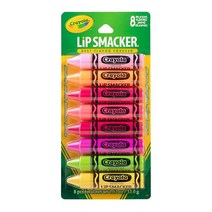 Lip Smacker 립스매커 Original & Best 10피스 립밤 파티 팩 오트밀 쿠키 바닐라 망고 수박 트로피컬 펀치 솜사탕 키위 딸기 블루 라즈베리 피나 콜라다, Crayola Lip Smacker