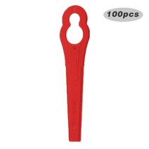 예초기 부품 예취기 잡초제거기 100pcs 플라스틱 블레이드 커터 트리머 정원 스트리머 블레이드 stihl-polycut 2-2 무선 정원 작물 교체, 100개 레드