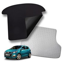 미로카매트 쉐보레 스파크 승용 밴 고무 방수 차박 논슬립 트렁크매트 3타입, 스퀘어블랙, 스파크 승용밴 (2018년)