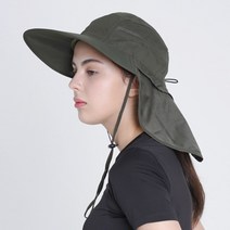 에이빅 UV 자외선차단 등산 모자 낚시 햇빛차단 여름 플랩캡, 다크그린