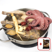 해신탕 밀키트 세트 문어 랍스터 5년근 원수삼 닭 백숙 삼계탕 몸보신 캠핑 음식 재료 세트 초복 중복 말복 간편조리, 수삼해신탕, 1개, 1kg