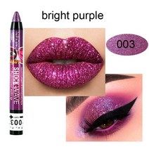 아이쉐도우 아이메이크업 아이 스틱 글리터 섀도우 팔레트 펄아이 애교살 눈화장 new 36 color 펜 립 펜슬 방수 2 in 1 ey shadow 방수 오래 지속되는 진주 펜, 3샤이니 퍼플