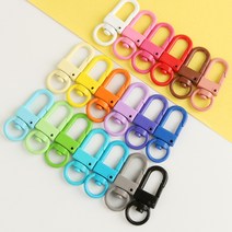 아유디 파스텔 35m 미니 열쇠고리 D고리 키링, 1개, I.오렌지