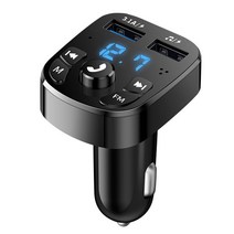 차량용블루투스 송수신기 자동차 키트 FM 송신기 블루투스 오디오 듀얼 USB MP3 플레이어 오토라디오 핸즈프리 충전기 3.1A 빠른 액세서리, [01] Black