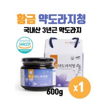 국내산 100% 도라지청 3년근 떠먹는 황금 도라지청 약도라지차 엑기스 청 차 도라지 진액 정과 농축액 쌀조청 사용 HACCP인증 600g, 600g X 1병