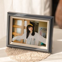작은 사이즈 납골당 봉안당 액자 북유럽 스타일의 간단한 사진 프레임, 8인치 15.220.3cm 수납 가능 수평 및 수, 북미 딥 씨 블루