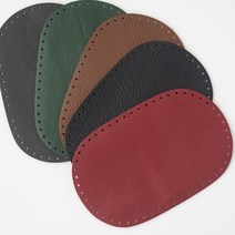 퀼팅맘 슈렁큰 가죽 가방 밑판 바닥 (사각 징 가죽장식 소꿉이 가방발), [라운드] 블랙