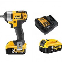 디월트 18V 충전 임팩트 렌치드릴 세트 DCF880P2 + Li-ion 5Ah 배터리 2개 LED조명 잔량 표시, 디월트 충전 임팩렌치 18V