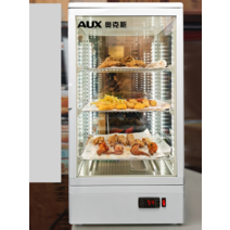 편의점 온장고 캔커피 온열장 우유 보온, 68리터흰색전자온도조절장치4열LED조명