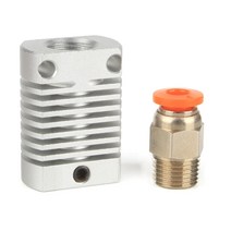 MK10 E3DV6 압출기 Hotend 1.75mm 3mm 필라멘트- 알루미늄 블록을위한 모든 금속 히트 싱크, 은