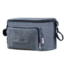 유모차 정리함 걸이형 기저귀 베이비 외출 가방 후크 고리, 지퍼형_그레이