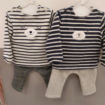 압소바_ 70%SALE SALE 곰돌이 스트라이프 상하복