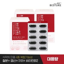 베스처 헤모철 플러스 엽산 3박스(6개월분) 철분, 상세 설명 참조