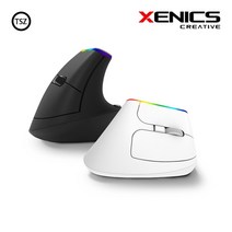 제닉스 STORMX VM2 무선 무소음 버티컬 마우스, 화이트