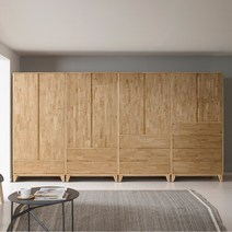 우드와나 고무나무 원목 옷장 세트 장농 시리즈 원목 이불장 원목장농 원목장, 포서랍