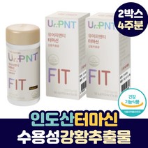 녹십자 유어 피엔티 터마신 수용성 인도산 강황추출물 선인장 열매 해조 칼슘 관절 건강 40 50 60 70 대 노인 실버 시니어 부모님 허리 손목 손 무릎 어깨 뼈 마디 영양제, 2박스(4주분)