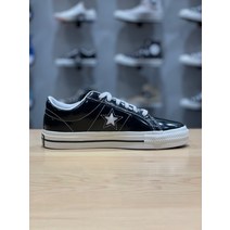[CONVERSE] 원스타 한별 파운데이셔널 레더 블랙 로우 캔버스화 171588C