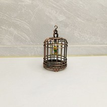 남자친구생일선물 커플취미 미니 1 12 합금 새장 미니어처 DIY 인형 장난감 소형 음식 집 액세서리 장면, [03] bronze