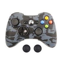 XBOX 360 콘솔게임 xbox 360 게임 패드용 실리콘 케이스 커버 xbox360 컨트롤러용 소프트 고무 쉘 커버 젤 캡 액세서리 엄지 그립 106, 블랙 카모