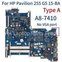 BDL51 LA-D711P HP 파빌리온 255 G5 15-BA 노트북 메인 보드 860341-601 E2 A6 DDR3 마더, 06 A(A8 No VGA port)