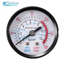 바 공기 압력 게이지 14 18 BSP 나사 0 180 PSI 0 12 공기 압축기 용, 1-8