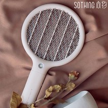 [소싱] SOTHING 윈도우 미니 전기모기채 파리채, 카네이션핑크