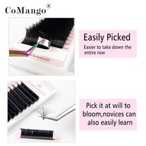 무대 붙이는 속눈썹 팬 볼륨 확장 수제 자동 거짓 소프트 메이크업 섬모, [01] C, [03] 0.07mm, [12] 20-25 Mix