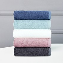 먼지 없는 수건 호텔 수건 200g 5장 고중량 무형광 뱀부 타올 뱀부얀 대나무 타월, 5종 세트