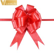웨딩카장식 프로포즈 웨딩카 꾸미기 결혼기념일 리본 장식 30pcs 웨딩 당겨 활, 빨간색