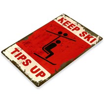 의자 Lift Keep Ski-Tips Up Downhill Skiing Rustic 금속 Sign 8 x 11 인치es
