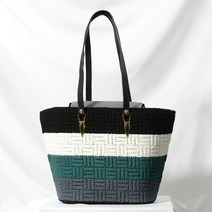 (동영상제공) 도두리 DIY 가방만들기 망뜨개 코바늘 뜨개질 가죽공예 취미 키트 패키지 블럭린디백, 블럭린디백 그린