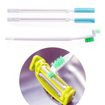 socean 반찬통 텀블러 뚜껑 틈새 막대 세척솔 3p 구부러진 납작솔 롱스틱 브러시 긴 설거지 청소솔 사이사이 골파인